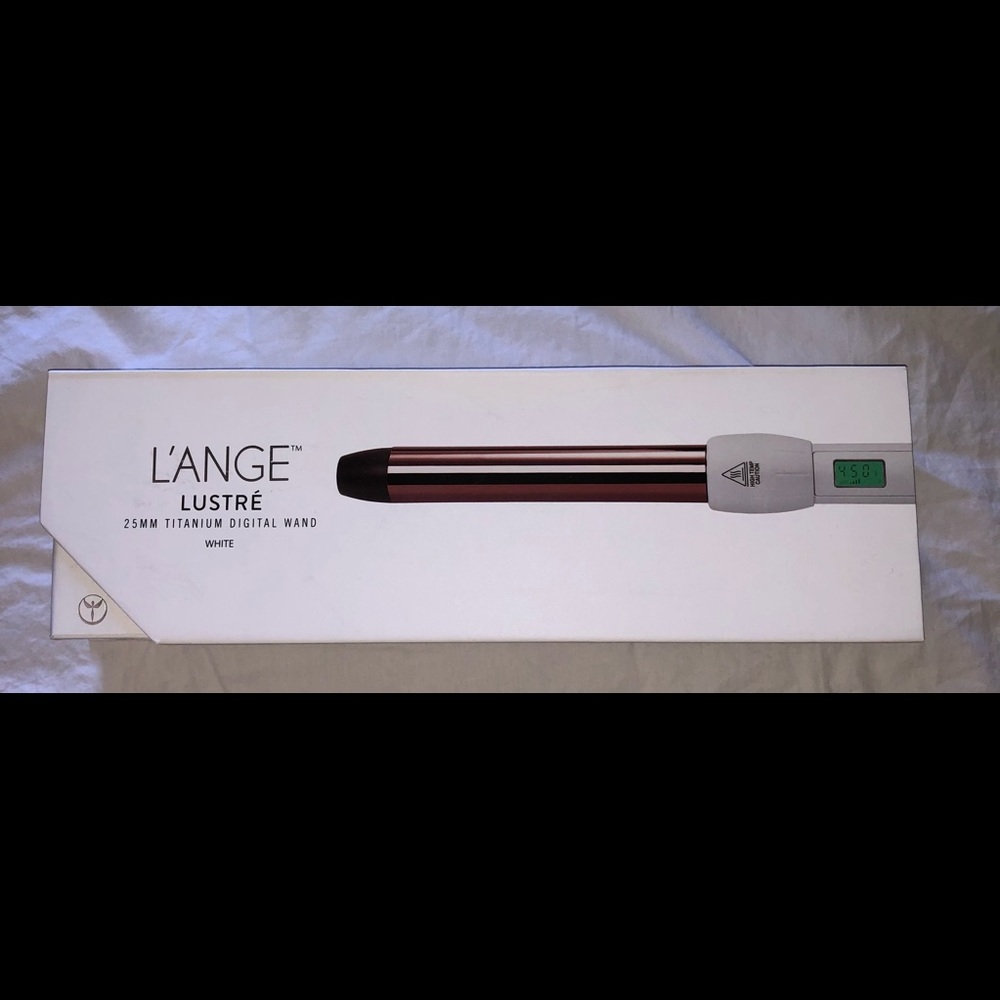 L’Ange Lustre Curling Wand / Brand New / White / Titanium/ Anti-frizz